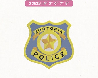 File per ricamo di Judy Hopps del dipartimento di polizia di Zootopia, regalo Disney Zootopia (download immediato)