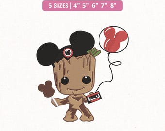 Groot Mickey Snack Ballon Stickdatei, Guardians Of The Galaxy (Instant Download)