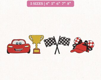 File di ricamo Disney Saetta McQueen, Coquette Pixar Cars (Download digitale)