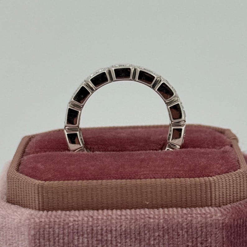 Radiant Cut Lab Grown Diamond Bezel Set Full Eternity Band | Stackable ...