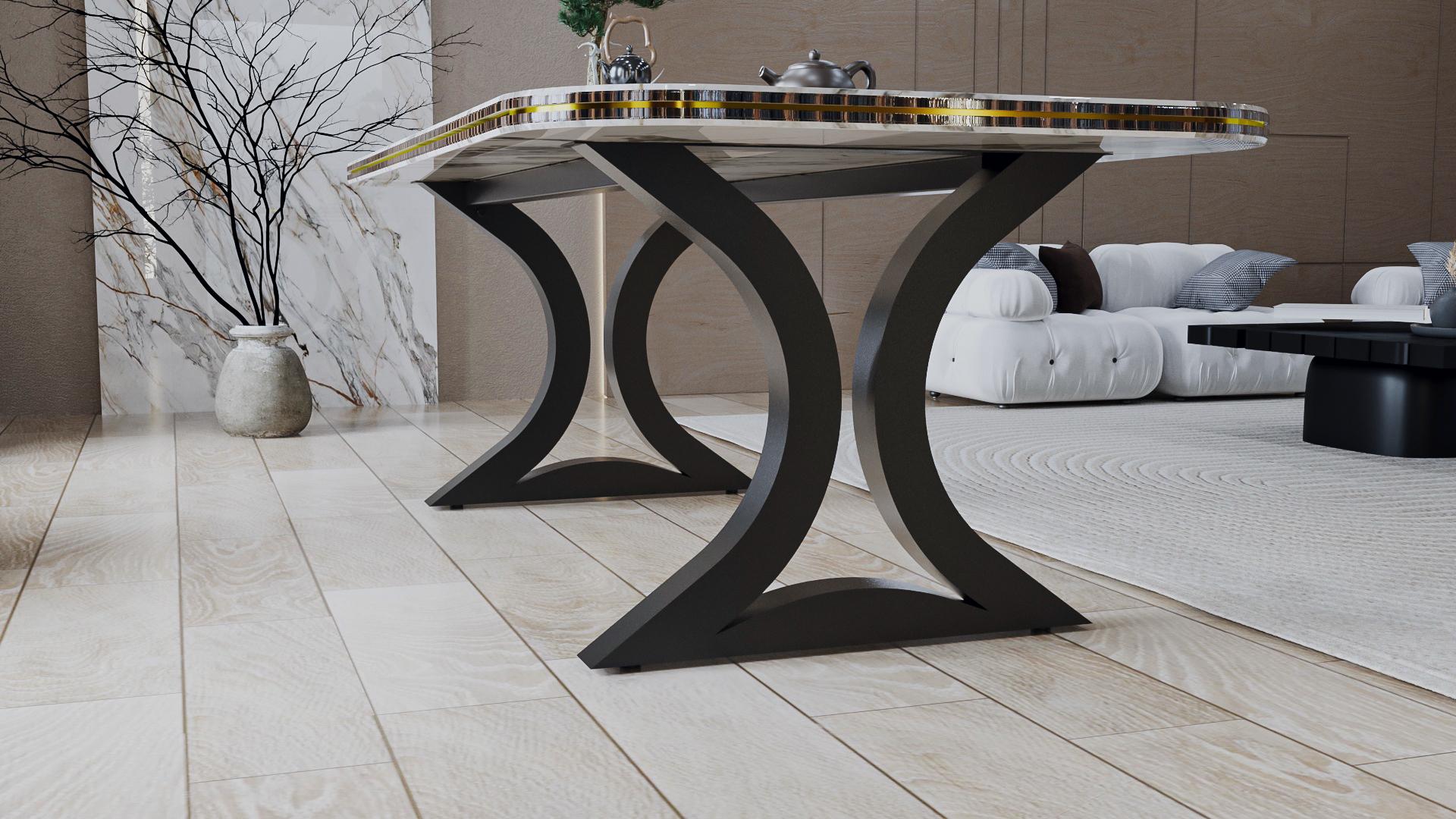 Handmade Industrial Steel Table Base: Modern X-frame Design - Etsy