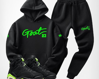 Chándal negro para hombre: Conjunto de sudadera con capucha y pantalón deportivo 23 Legend