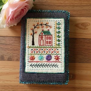 DIY Embroidery Stitch Book Kit: Canvas Fabric Sketchbook