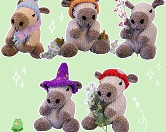 Hattie the Capybara Crochet Pattern Bundle PDF Amigurumi Capybara Plush