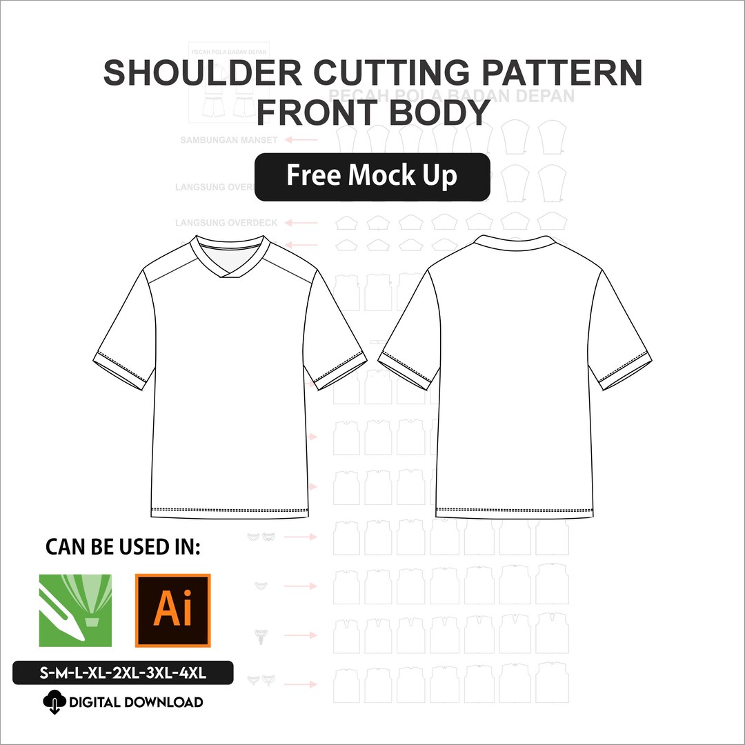 Soccer Jersey Sewing Pattern With Front Shoulder and Collar Variations ...