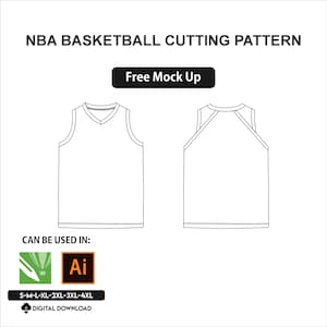 Basketball Sewing Pattern Jersey V-Neck Cutting Variations XS-4XL (Digital Download)
