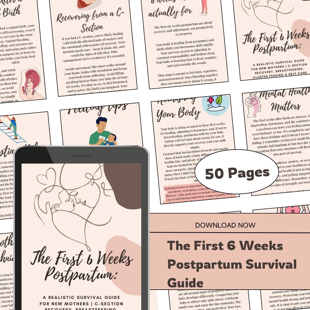 6-week Postpartum Survival Guide | New Mum Recovery, Breastfeeding ...