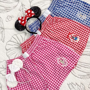 Pantalones cortos de cuadros vichy inspirados en las princesas de Disney