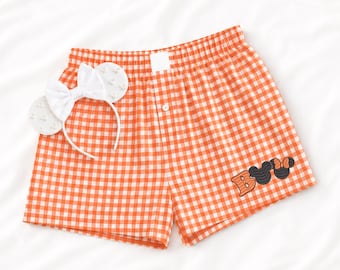 Adorable Disney Inspired BOO Mouse Halloween Gingham Shorts