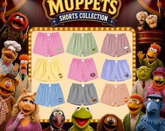 Disney Muppets inspirierte bestickte Gingham Shorts Kollektion