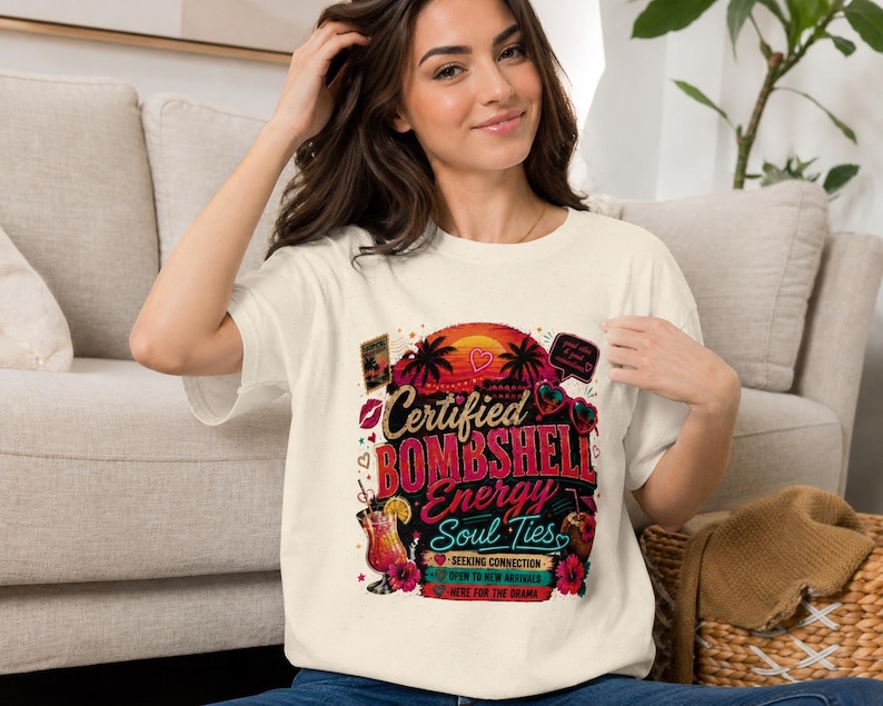 Bombshell Energy T-Shirt, Love Island Inspired Tee, Gift for Fans image 1