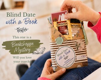 Blind Date with a Book – Bookshop Mystery, Tea, Bookmark Cozy Gift