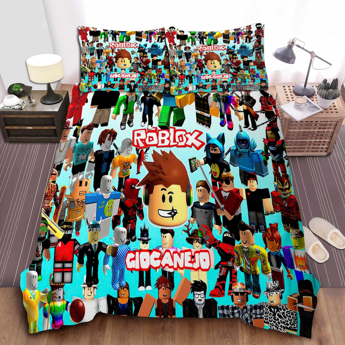 Roblox Bedding Set Roblox Duvet Cover Roblox Bed Set Roblox Etsy UK