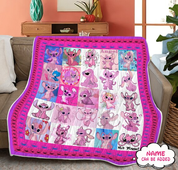 Personalized Stitch Angel Blanket Ohana Means Family Lilo and Etsy