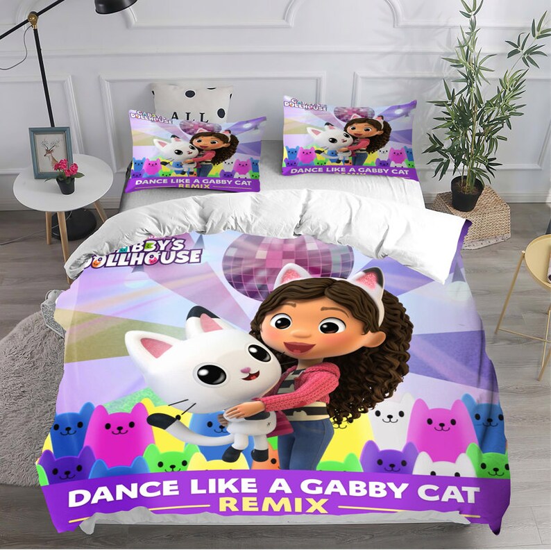 Customized Gabby's Dollhouse Quilt Bedding Set Etsy