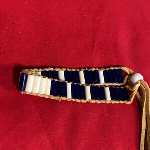 Glass Wampun Bracelet B-45