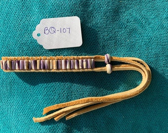 Echte Quahog Wampum-armband BQ-107