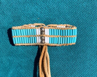 Glazen Wampum-armband, 2 rijen