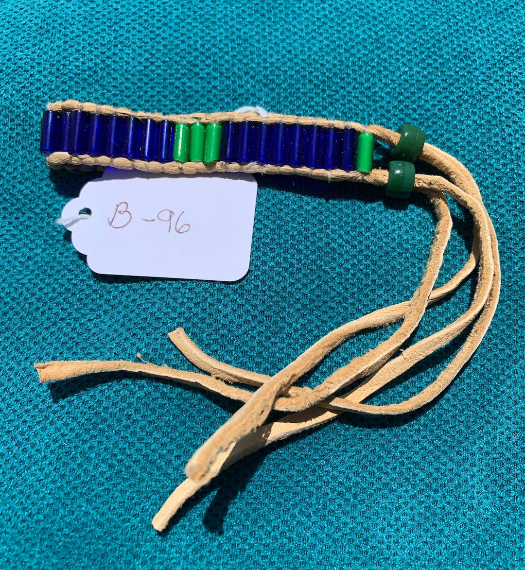 Glass Wampum Bracelet 6 B96 Etsy