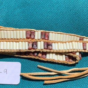 Glass Wampum Hatband H-9