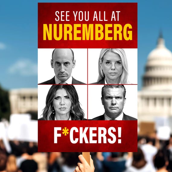 Anti-Trump Protest Sign – Nuremberg Quote, Digital Download