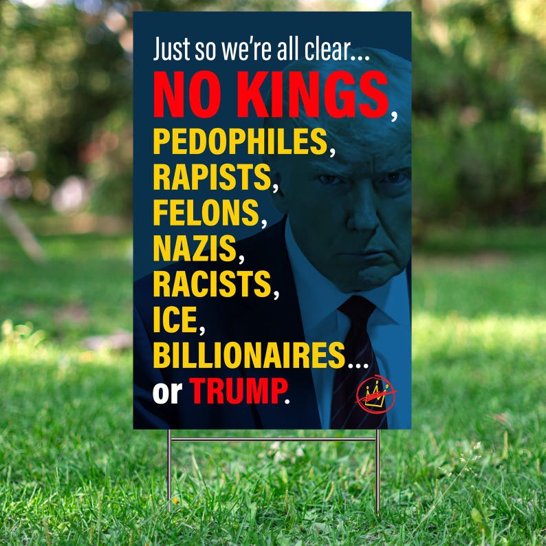 Anti-trump Protest Sign – No Kings, No Trump (digital Download) - Etsy
