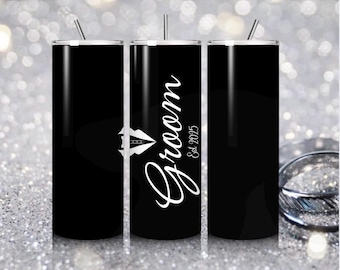 Wedding Party Tumblers | Bride Bridesmaid Maid of Honor Groomsmen | Personalized Stainless Steel Cups