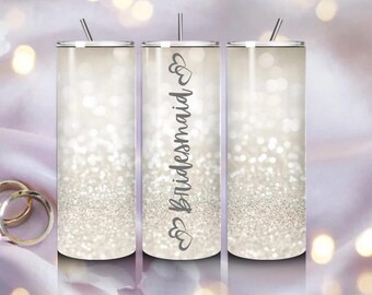 Wedding Party Tumblers | Bride Bridesmaid Maid of Honor Groomsmen | Personalized Stainless Steel Cups