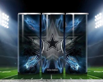 Cowboys 20oz Skinny Tumbler Football Tumbler 20oz, Game Day Stainless Steel Cup, Sports Fan Gift, Insulated Travel Mug