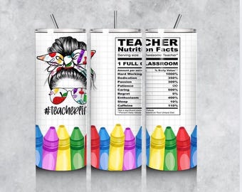 Best Teacher Ever 20oz Skinny Tumbler