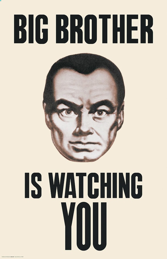 El Gran Hermano te está mirando / George Orwell / 1984 / Póster / Nuevo -  Etsy España