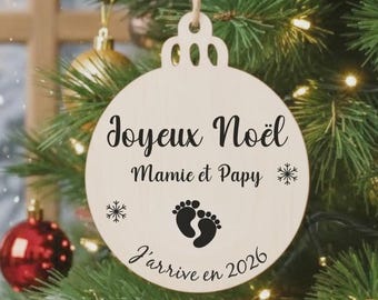 Pregnancy announcement Christmas ornament - Baby announcement gift idea, pregnancy Christmas gift, pregnancy announcement Christmas ornament