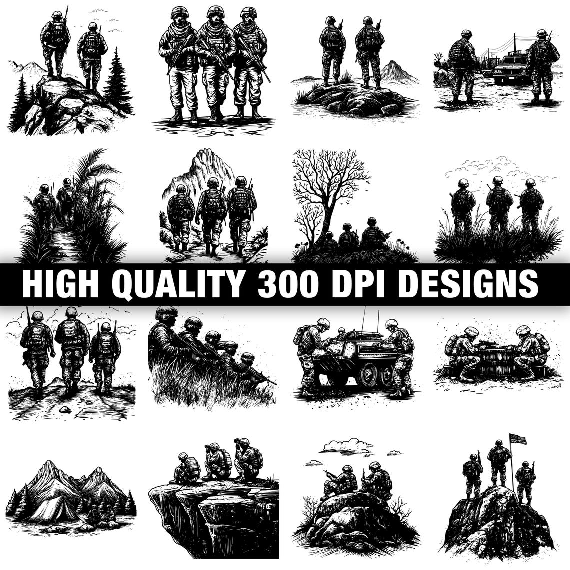 115+ US Army Unit Bundle, Military Designs, Instant Download Png, Dxf ...