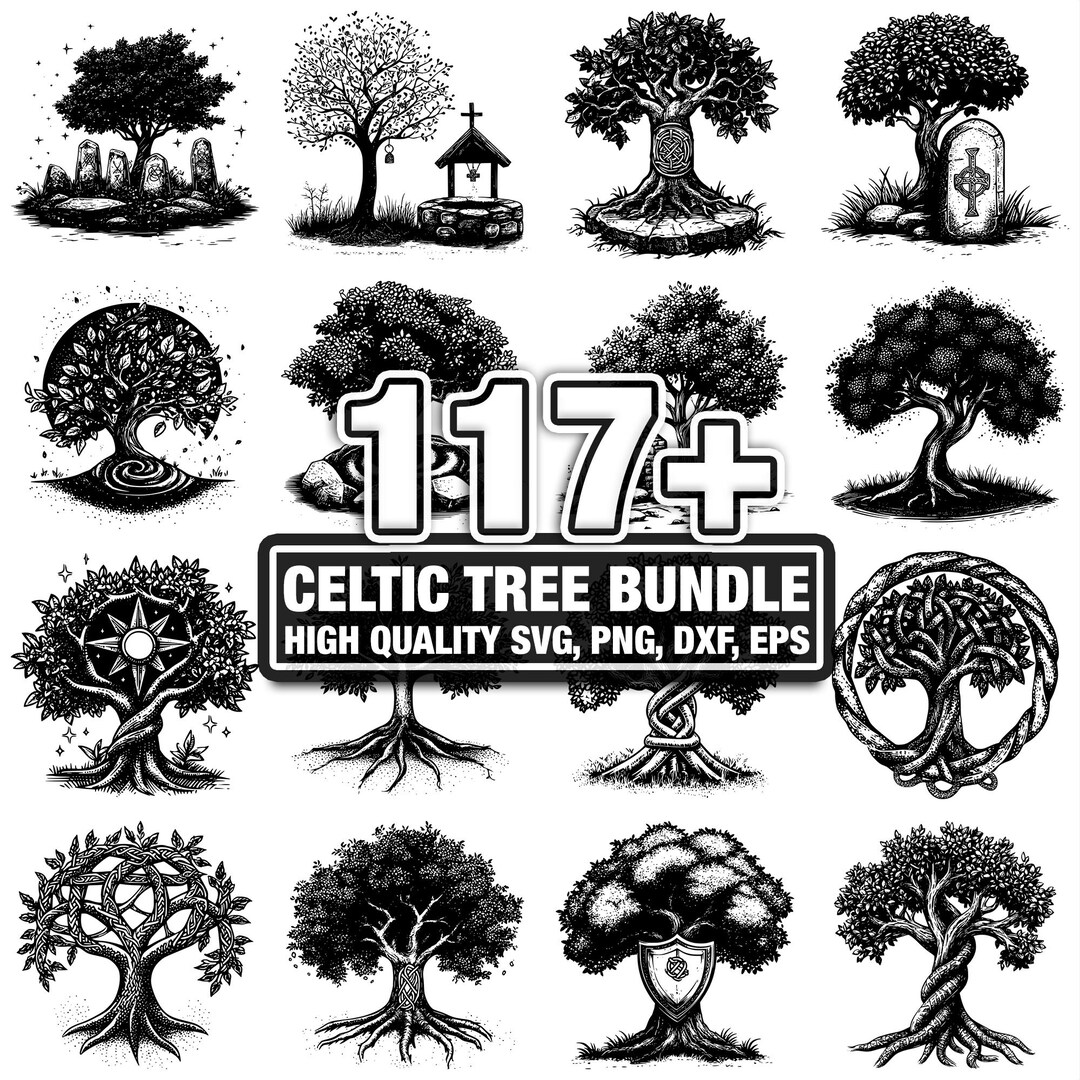 115+ Celtic Tree Bundle, Sacred Celtic Nature Designs, Instant Download ...