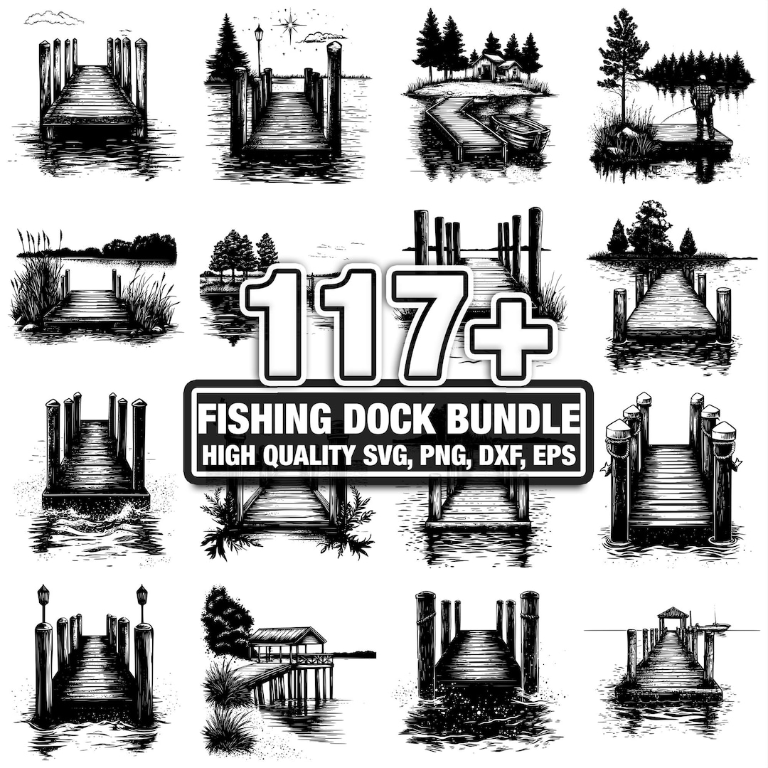 117+ Fishing Dock SVG Bundle,instant Digital Download Png, Dxf, Eps ...