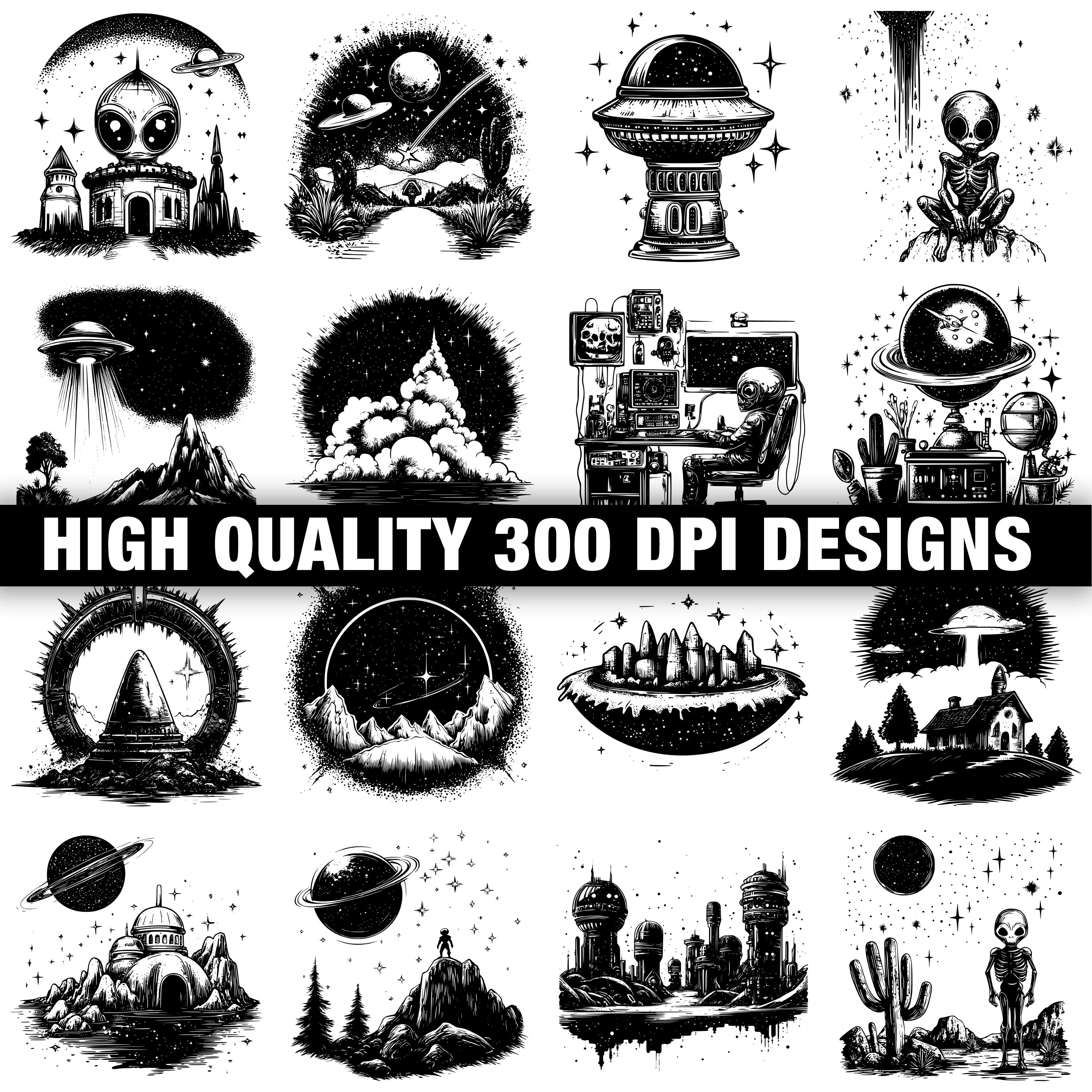 117+ Alien Scene SVG Bundle,instant Digital Download Png, Dxf, Eps, Svg ...
