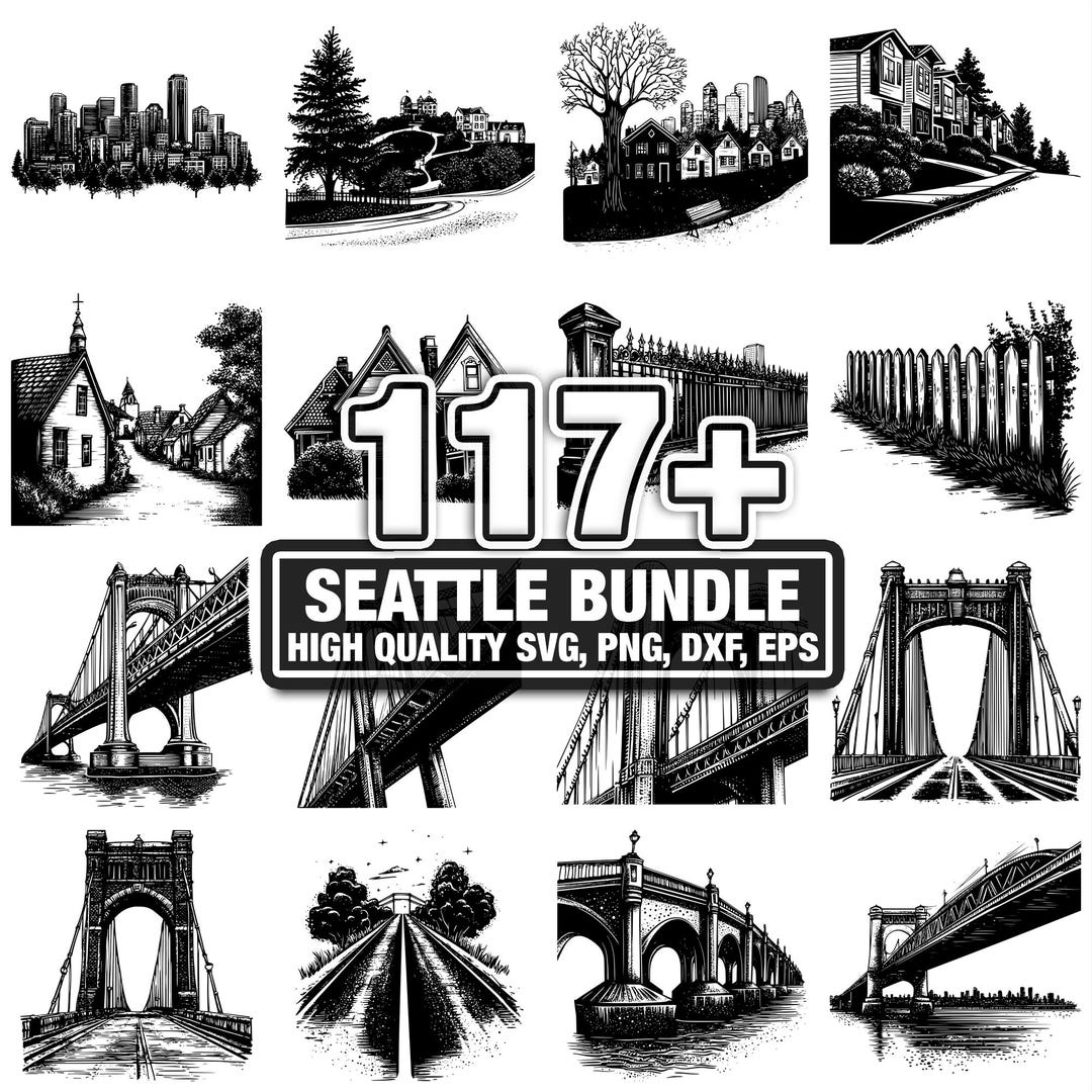 117+ Seattle SVG Bundle,instant Digital Download Png, Dxf, Eps, Svg ...