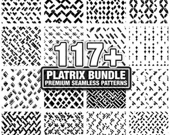 Platrix Diamond plate patterns, Seamless industrial texture bundle. Instant download png, dxf, eps, svg