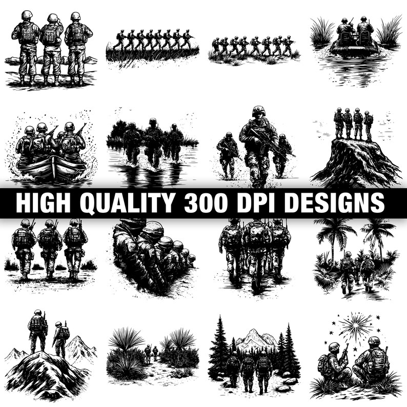 115+ US Army Unit Bundle, Military Designs, Instant Download Png, Dxf ...