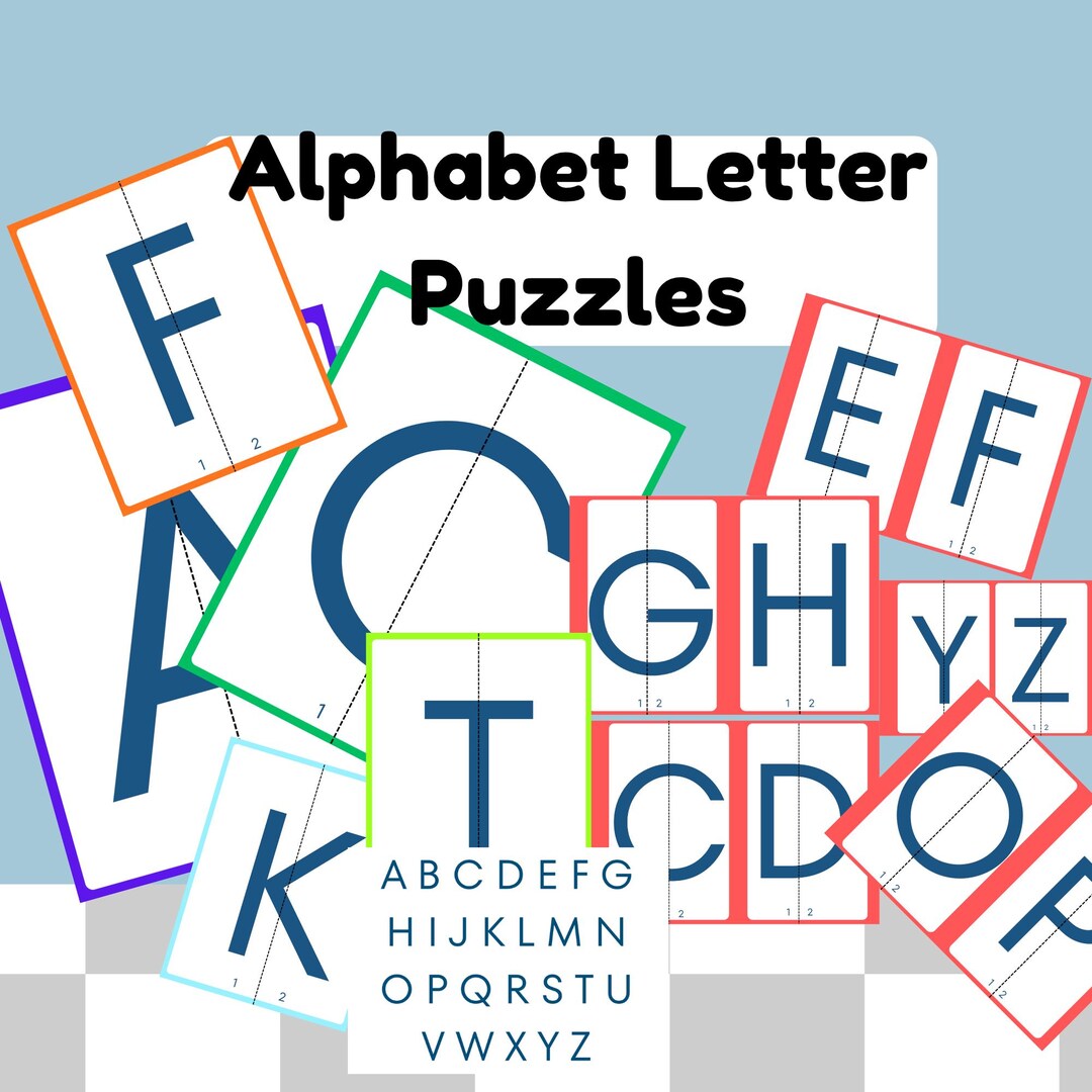Puzzle Pattern Letters Alphabet Letter Puzzles | A–Z Printable Puzzles - Etsy Australia