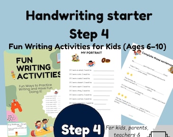 Fun Writing Activities for Kids | Creative Writing Prompts, Story Starters & Handwriting Practice | Printable PDF for Ages 6–10