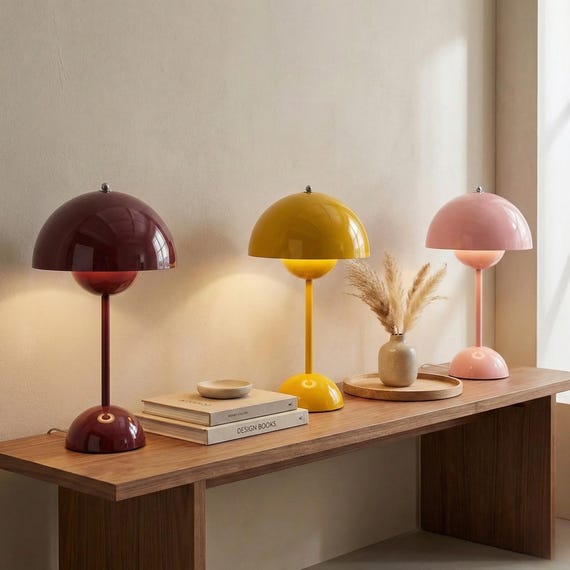Modern Mushroom Table Lamp Rechargeable LED