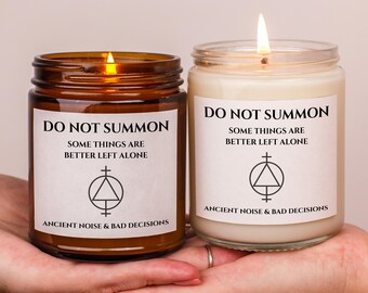 Do Not Summon Kerze, Gothic Schwarzer Humor, Witchy Geschenk