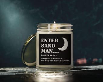 Metallica Inspired Soy Wax Candle, Cinnamon Vanilla Scent