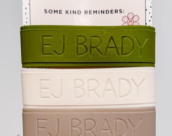 Camp: 3 Personalized Silicone Labels for daycare, sippy cups, baby bottles, water bottles, first day of school, back to school