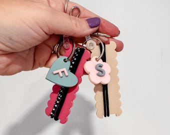 Hair Tie Holder Keychain, Customizable, Sports Hair Tie Holder