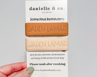 Caramel|Ivory: 2 Personalized Silicone Labels for daycare, sippy cups, baby bottles, water bottles, first day of school, back to school