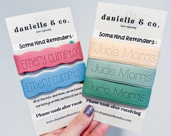 50% off SEPTEMBER DEALS | Silicone Bottle Labels 2 Pack or 3 Pack, Daycare Sippy Cup Bottle Label, Personalized Labels, Back to School