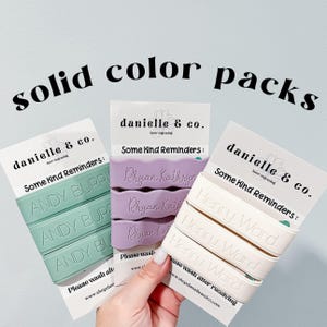 Solid Silicone Bottle Labels 3 Pack ,Baby Bottle Label, Sippy Cup Label, Personalized Labels, Daycare Labels, Back to School