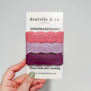 Dahlia Silicone Bottle Labels 3 Pack , Baby Bottle Label, Sippy Cup Label, Personalized Labels for Daycare, Back to School